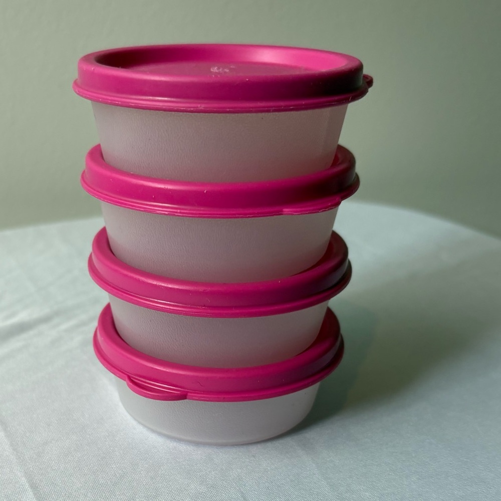 Tupperware Pink Stackable Food Storage Containers
